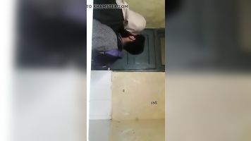 Hijab sister fucked in university bathroom