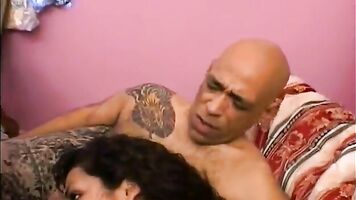 Sexy teen Desi woman gets her mouth and vagina filled up by five studs