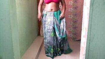 Green saree